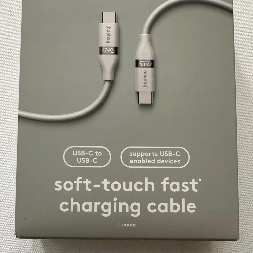 Heyday Soft-Touch USB-C Cable - 3 Pack